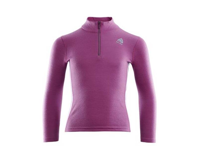 Aclima WarmWool mockneck Sunset Purple / Purple Rose