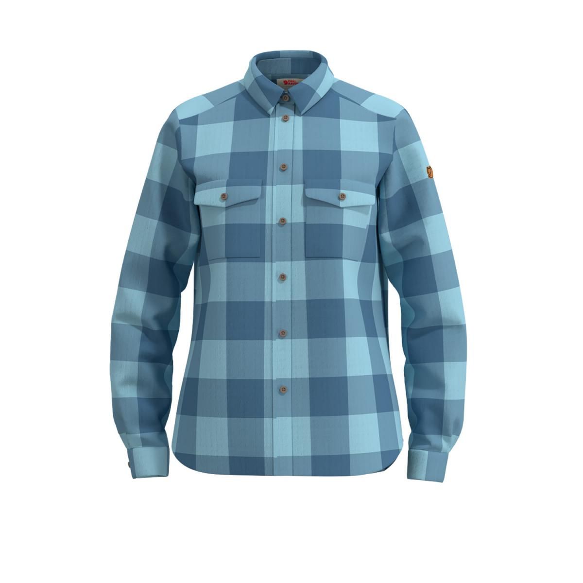 Fjällräven ÖVik Heavy Flannel Shirt W  Dawn Blue-Breeze Blue