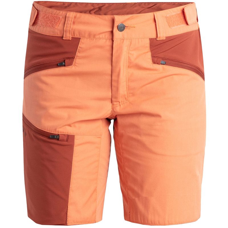 Lundhags Makke Light stretch hybrid turshorts dame CORAL/RUST