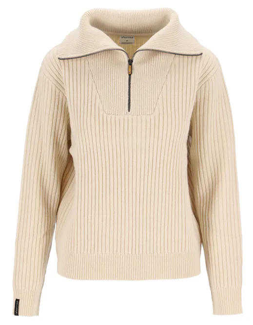 Hovedbilde Twentyfour Mode Rib HZ Knit D warm grey Halfzip ...
